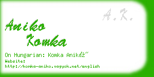 aniko komka business card